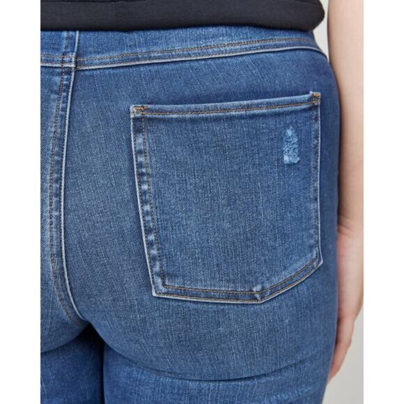 NWT SPANX Distressed Denim Legging Sz XS Medium Wash - Picture 3 of 10